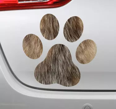 Adesivo auto impronta cane - TenStickers