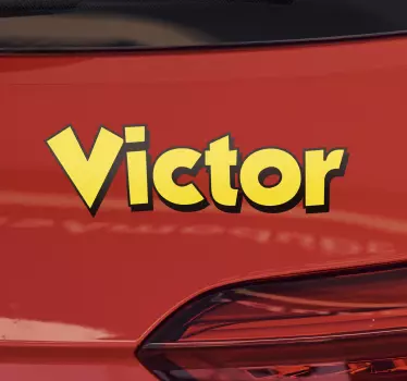 Adesivo per auto lettere di valentino - TenStickers