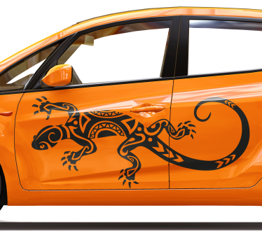 Adesivo auto Lucertola tribale - TenStickers
