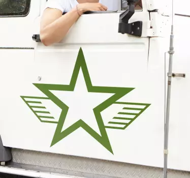 Adesivo per auto stella dell'esercito - TenStickers