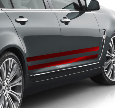 Adesivo auto Striscia rossa - TenStickers