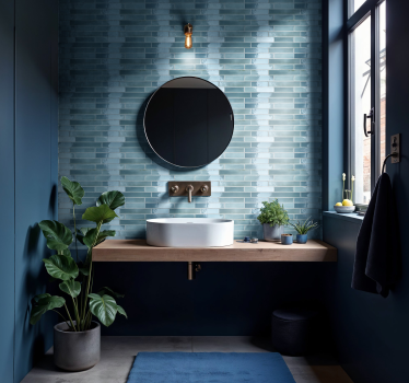 Adesivo bagno azzurro chiaro - TenStickers