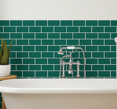 Adesivo bagno verde smeraldo - TenStickers