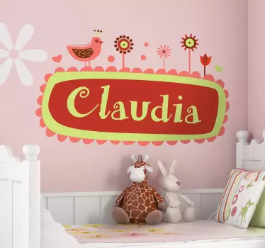 Adesivo bambini nome personalizzato - TenStickers