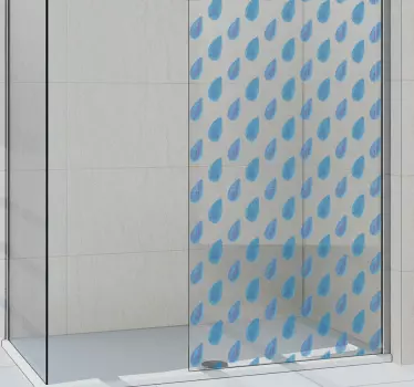 Adesivo box doccia gocce - TenStickers