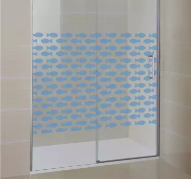 Adesivo box doccia pesci - TenStickers