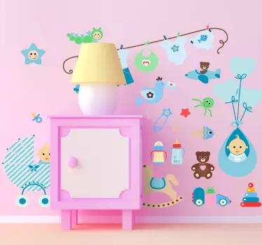Adesivo cameretta collezione bebè - TenStickers