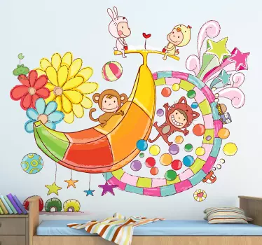 Adesivo cameretta festa in costume - TenStickers
