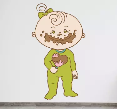 Adesivo cameretta lecca lecca al cioccolato - TenStickers