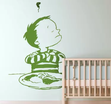 Adesivo cameretta non voglio mangiare - TenStickers