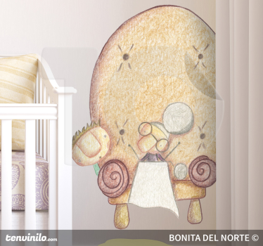Adesivo cameretta nonna uncinetto - TenStickers