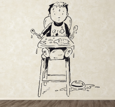 Adesivo cameretta ora della pappa - TenStickers