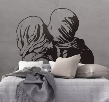 Adesivo murale con gli amanti di Magritte - TenStickers