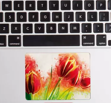 Adesivo computer touchpad floreale - TenStickers