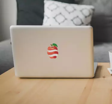 Adesivo con mela per macbook - TenStickers