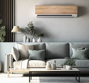Adesivo condizionatore effetto legno - TenStickers