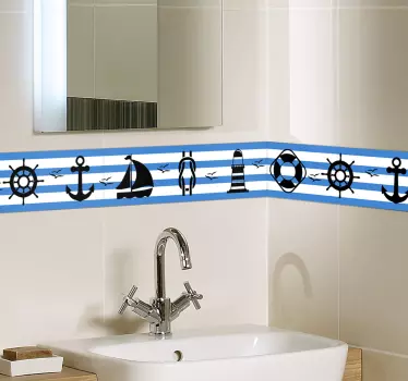 Adesivo murale con stile marino - TenStickers