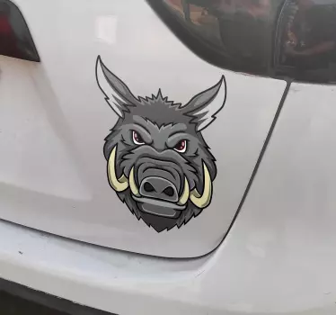 Adesivo per auto con cinghiale - TenStickers