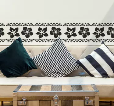 Adesivo per parete con fiori hawaiani - TenStickers