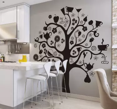 Adesivo decorativo albero cameriere - TenStickers