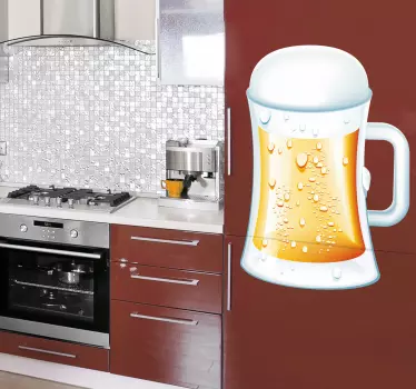 Adesivo per cucina boccale di birra - TenStickers