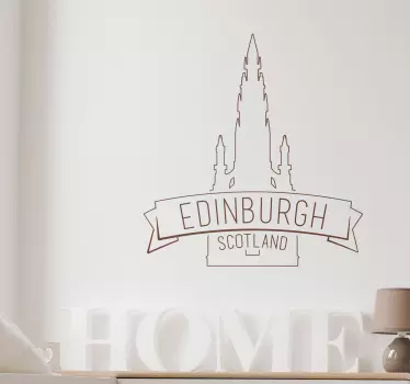Adesivo decorativo cattedrale Edimburgo - TenStickers