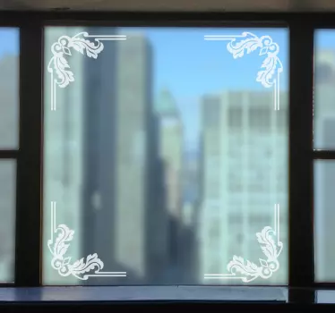 Adesivo per vetri con design a cornice - TenStickers