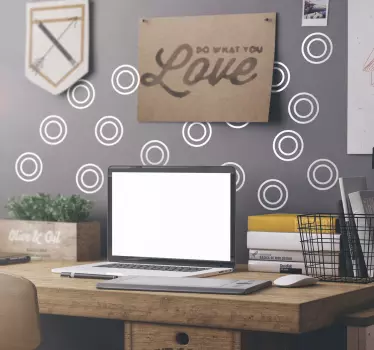 Adesivo decorativo linee circolari - TenStickers