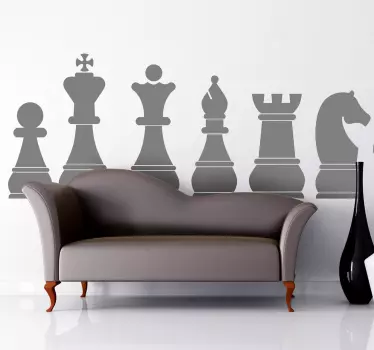 Adesivo decorativo pedine scacchi - TenStickers