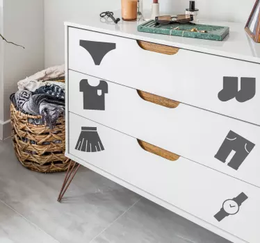 Adesivo decorativo per mobile abbigliamento - TenStickers