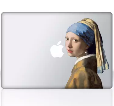 Adesivo per pc decorativo Ragazza orecchino di Perla - TenStickers