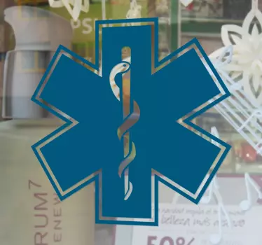 Adesivo per vetrina simbolo farmacia - TenStickers