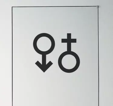 Adesivo bagno simbolo uomo e donna - TenStickers