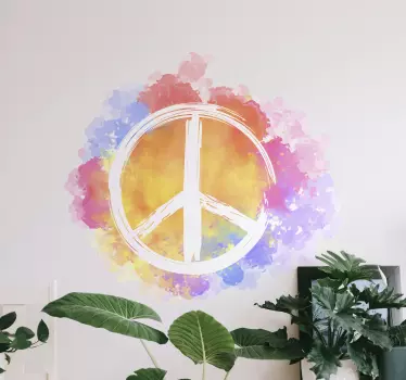 Adesivo decorativo splash simbolo della pace - TenStickers