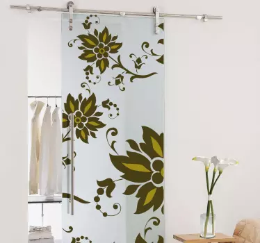 Adesivo bagno tema floreale - TenStickers