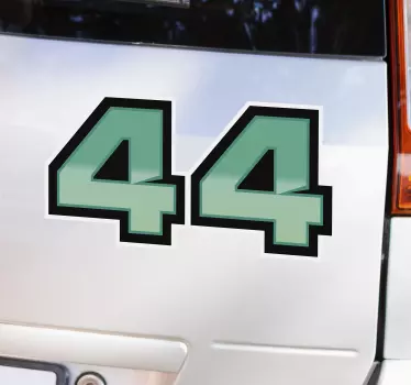 Adesivo auto Lewis Hamilton n 44 - TenStickers