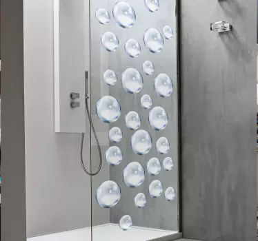 Adesivo box doccia effetto bolle - TenStickers
