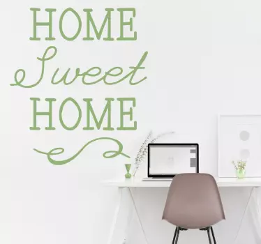 Adesivo Elegante Home Sweet Home - TenStickers