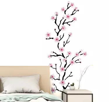 Adesivo murale fiore di ciliegio giapponese - TenStickers