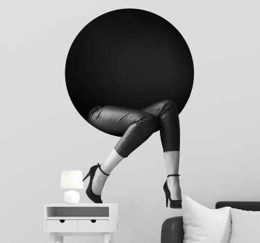 Adesivo fotomurale 3d cerchio e gambe - TenStickers