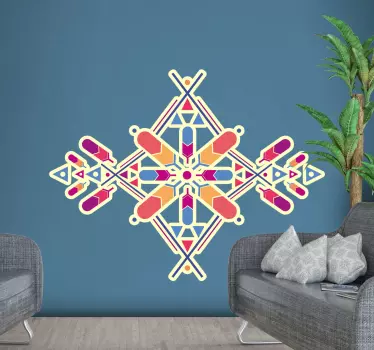 Adesivo geometrico componente vibrante - TenStickers