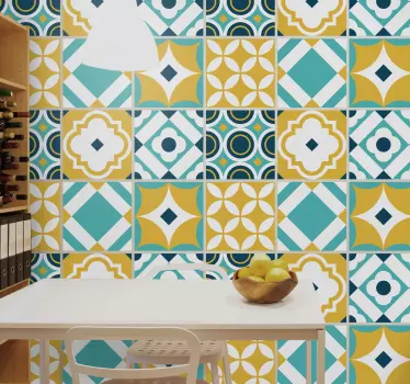 Adesivo geometrico componenti geometrici vivaci - TenStickers