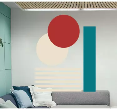 Adesivo geometrico composizione di forme geometriche - TenStickers