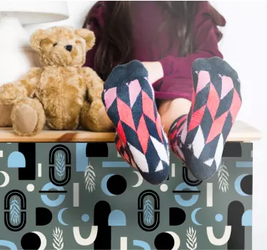 Carta adesiva per mobili design grigio a motivi - TenStickers