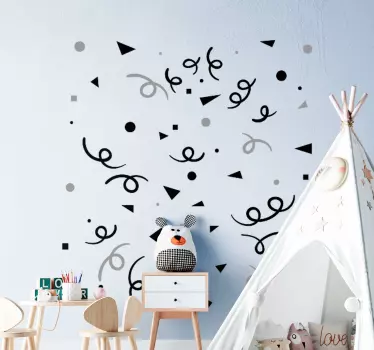 Adesivo geometrico design a motivi astratti - TenStickers