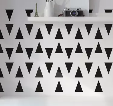 Adesivo geometrico design a motivi triangolari - TenStickers