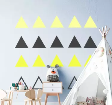Adesivo geometrico disposizione di forma triangolare - TenStickers