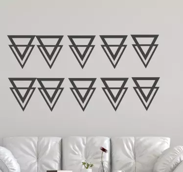 Adesivo geometrico disposizione triangolare - TenStickers