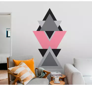 Adesivo geometrico elementi a pattern triangolare - TenStickers