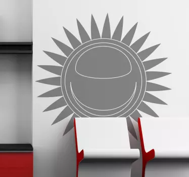 Adesivo geometrico emblema circolare del sole - TenStickers